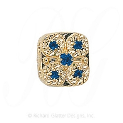 GS041 S - 14 Karat Gold Sapphire Slide 